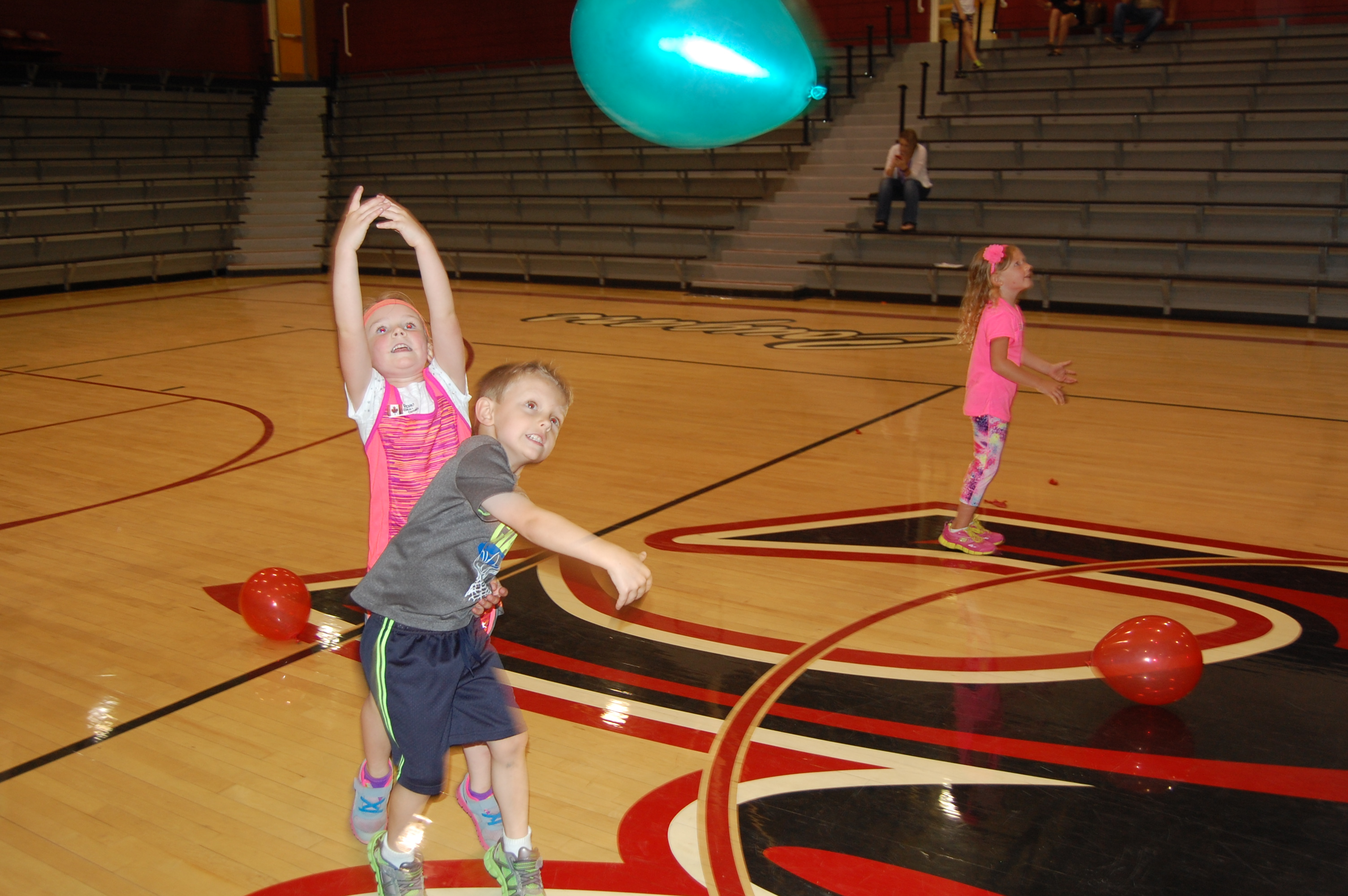playing with balloons