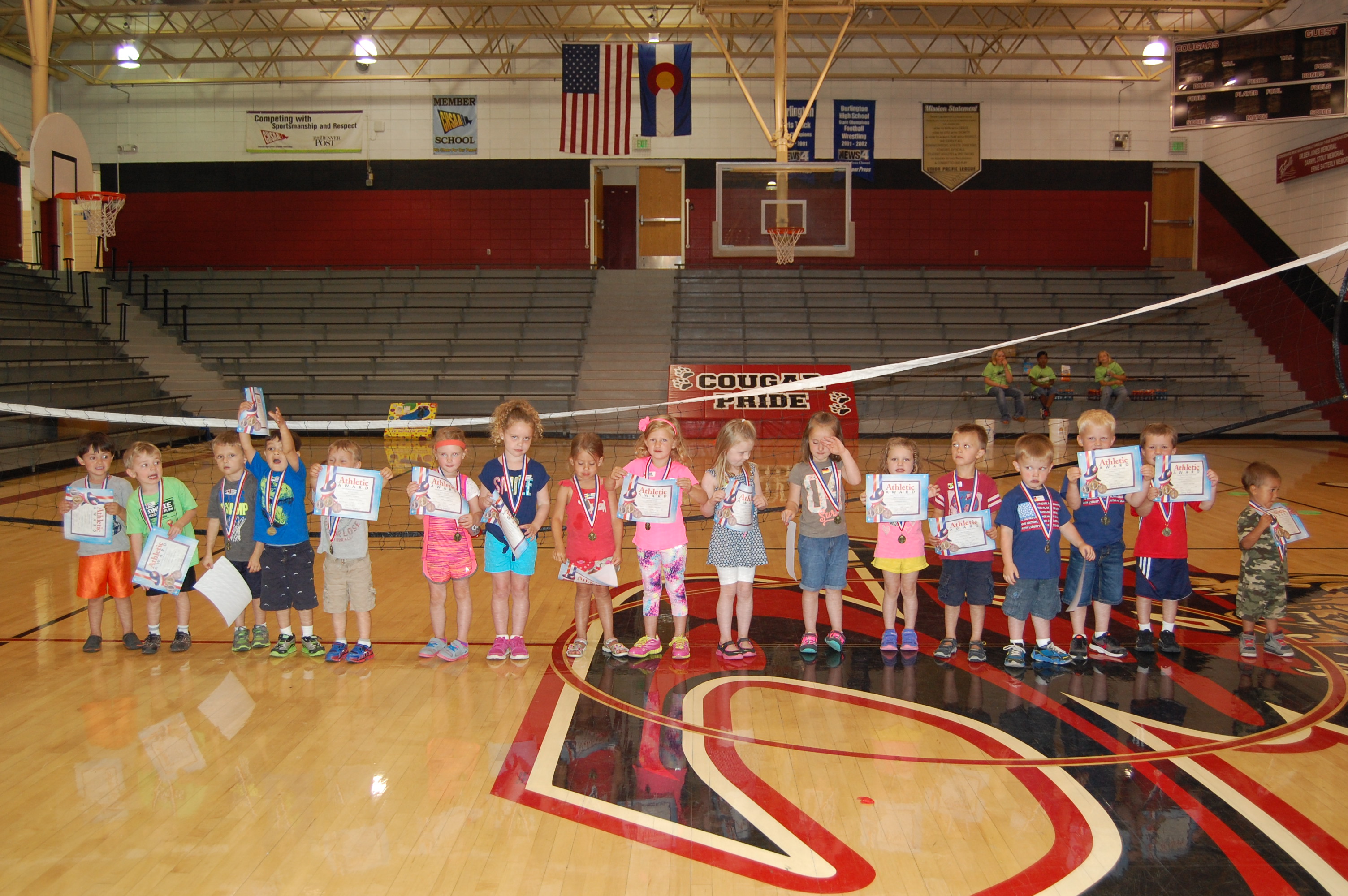 morning group with their awards